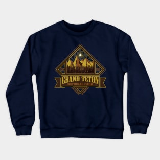 Grand Teton National Park Vintage Style Typography Crewneck Sweatshirt